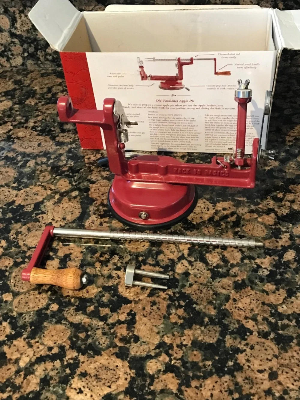 GRANDMACORE WILLIAMS SONOMA APPLE PEELER-CORER IN BOX
